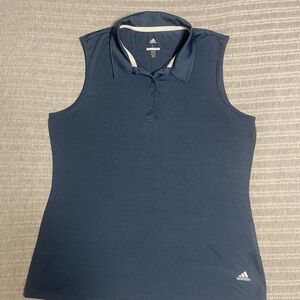Adidas Navy Sleeveless Tennis Golf Tank Top Size Large Athletic Sports